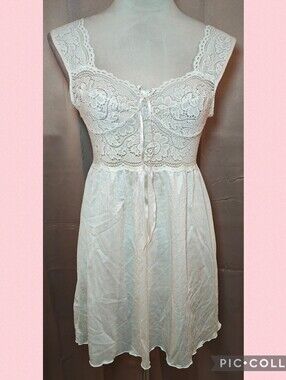 🤍🩷Vintage Illusion Coquette Angelcore Lace Nightgown🩷🤍